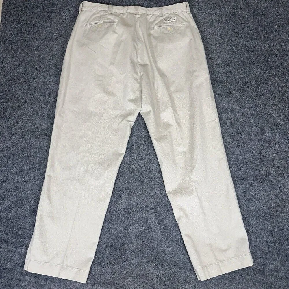 Polo Ralph Lauren Prospect Dress Pant Men 38x30 (37x29) Beige Mid Rise VTG Adult